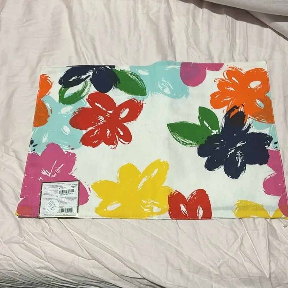 Kate Spade floral placemat flowerbox pattern flower box nwt perfect